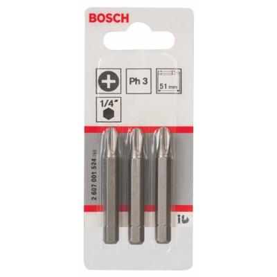 Bosch Accessories 2607001524 Kruis-bit PH 3 Extra hard C 6.3 3 stuk(s)