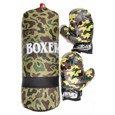 LG Imports bokszak met handschoenen junior camouflage print