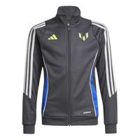 adidas Messi Trainingsjack Kids Donkergrijs Neongeel Blauw - thumbnail