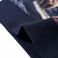 Kindertrui berenprint 140 marineblauw - thumbnail