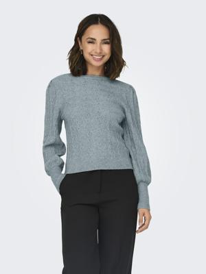 Only Onlkatia Ls Struc Puff Oneck Cc Knt Trui 4778152 Arona Melange