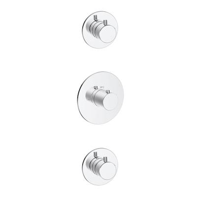 Wiesbaden Dreams afbouwdeel thermostatische douchekraan met 2 stopkranen chroom