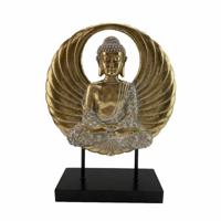 Decoratieve figuren DKD Home Decor 25 x 8 x 33 cm Zwart Gouden Boeddha Orientaals - thumbnail