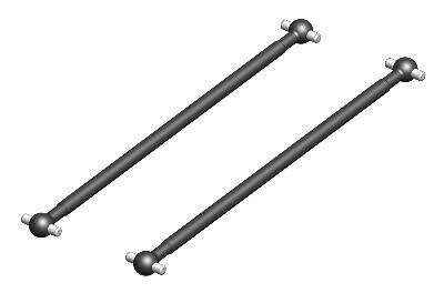 Team Corally - Drive Shaft - Rear - Steel - 2 Pcs (C-00250-070)