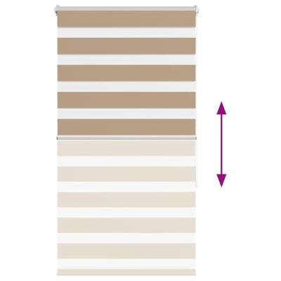 Zebra Blind 75x150 cm stofbreedte 70,9 cm polyester zandbruin