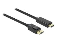 DeLOCK displayport > hdmi adapter (zwart, 2 meter) - thumbnail
