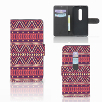 Motorola Moto G 3e Generatie Telefoon Hoesje Aztec Paars - thumbnail