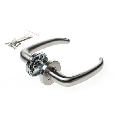 Deurkruk Coupe model rvs op ronde rozet dd=37