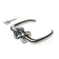 Deurkruk Coupe model rvs op ronde rozet dd=37 - thumbnail