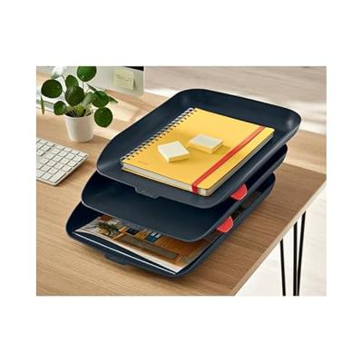 Leitz Cosy brievenbakje, grijs, set van 3 stuks Leitz Cosy brievenbakje, grijs, set van 3 stuks