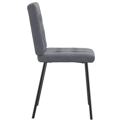 Eetkamerstoelen 2 st fluweel donkergrijs