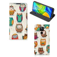 Xiaomi Redmi Note 9 | Hoesje maken | Vrolijke Uilen - thumbnail