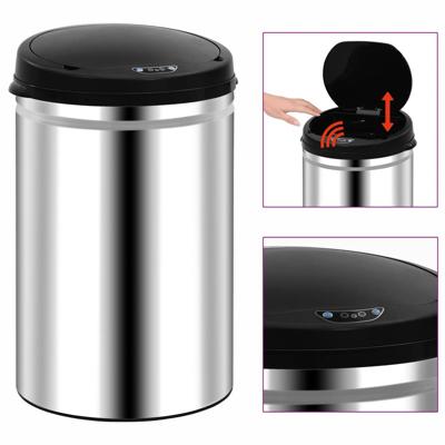 VidaXL Prullenbak met automatische sensor 30 l roestvrij staal VidaXL Prullenbak met automatische sensor 30 l roestvrij staal