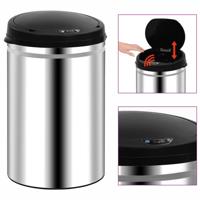 VidaXL Prullenbak met automatische sensor 30 l roestvrij staal - thumbnail