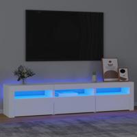 Tv-meubel met LED-verlichting 180x35x40 cm wit - thumbnail