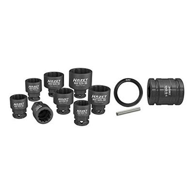 HAZET Krachtdopsleutelset 900SZ6/11 · 1/2 inch (12,5 mm) vierkant hol, 24 mm buitenzeskant · Buitentwaalfkant tractieprofiel · 11-delig · 19 · 21 · 22 HAZET Krachtdopsleutelset 900SZ6/11 · 1/2 inch (12,5 mm) vierkant hol, 24 mm buitenzeskant · Buitentwaalfkant tractieprofiel · 11-delig · 19 · 21 · 22