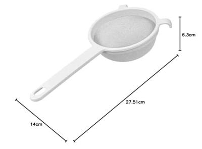 Metaltex kunststofvergiet 14 cm wit