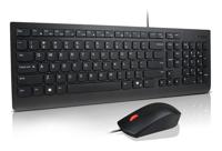 Lenovo Essential Wired Combo Black US Euro toetsenbord Inclusief muis Universeel USB Zwart - thumbnail