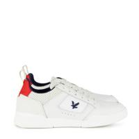 Lyle & Scott Gilzean leren sneakers wit/rood - thumbnail