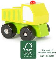 Small Foot vrachtwagen geel/groen 8 x 5 cm Small Foot vrachtwagen geel/groen 8 x 5 cm