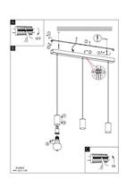 Eglo Hanglamp Pozueta black E27 3x 40Wtt - thumbnail
