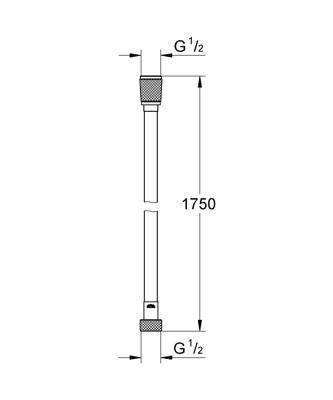 Doucheslang Grohe VitalioFlex 1,75 m Zilverkleurig Zilver