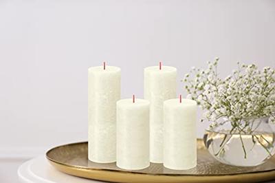 Bolsius - Rustieke Stompkaarsen 130/68 - Soft Pearl - 6 stuks