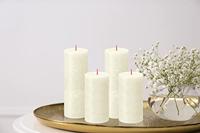 Bolsius - Rustieke Stompkaarsen 130/68 - Soft Pearl - 6 stuks - thumbnail