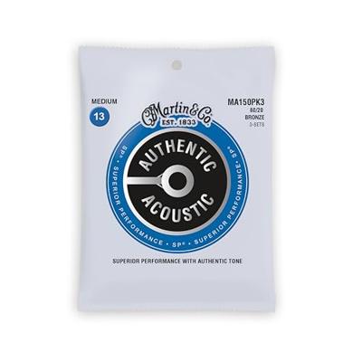 Martin Strings MA150PK3 Authentic SP 80/20 Bronze 3-Pack