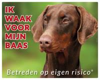 Dobermann Bruin Waakbord - thumbnail