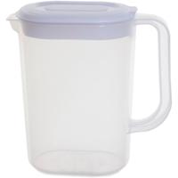 Whitefurze schenkkan 1,5 liter, transparant met wit deksel - thumbnail