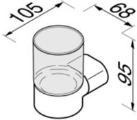 Geesa Wynk Glashouder met glas Chroom 914502-02 - thumbnail