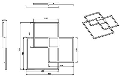 Trio Dimbare plafondlampHydra - 676210442