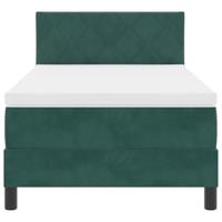 Boxspringbed met Matras met matras Donkergroen 90 x 190 cm Stof - thumbnail