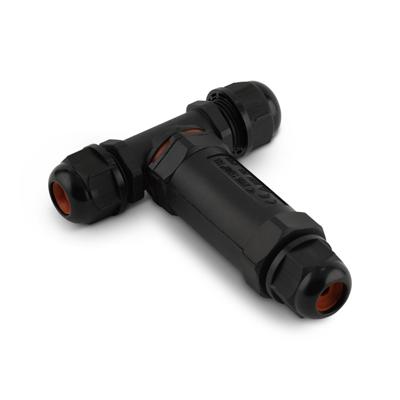 Waterdichte IP68 T-connector 2 en 3-aderig