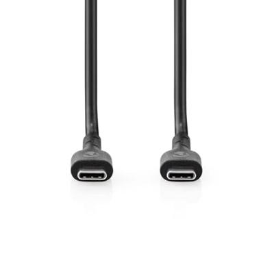 Nedis USB-Kabel | USB 2.0 | USB-C™ Male | USB-C™ Male | 240 W | 480 Mbps | Vernikkeld | 2.00 m | Rond | PVC | Zwart | Label - CCGL60710BK20 Nedis USB-Kabel | USB 2.0 | USB-C™ Male | USB-C™ Male | 240 W | 480 Mbps | Vernikkeld | 2.00 m | Rond | PVC | Zwart | Label - CCGL60710BK20