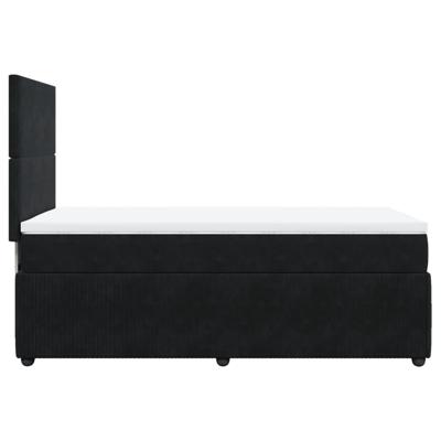 Boxspring met matras fluweel zwart 180x200 cm
