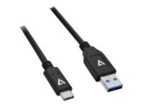 V7 V7U3.1AC-1M-BLK-1E USB3.1A naar USB-C-kabel 1m Zwart - thumbnail