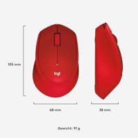 Logitech Mouse M330 Silent Plus Rood Draadloze Muis - thumbnail
