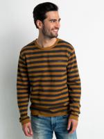 Petrol Industries Heren Gestreepte sweater Dark Gold - L - thumbnail