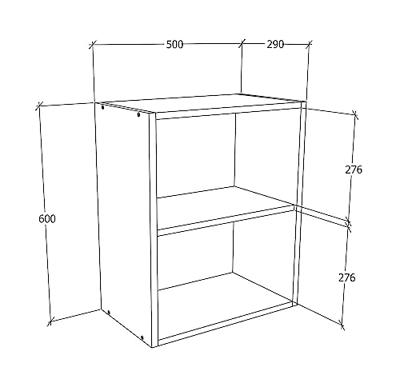 VCM Wandkast Esilo (Hangende kast, Wit/antraciet, 1 Tür 50) VCM Wandkast Esilo (Hangende kast, Wit/antraciet, 1 Tür 50)