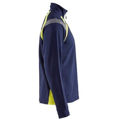 Blåkläder Sweatshirt halve rits Visible 34321158 | Marine/High-Vis Geel | Maat XXL - 7330509595596