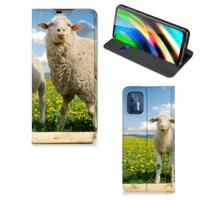 Motorola Moto G9 Plus | Hoesje maken | Schaap en Lammetje - thumbnail