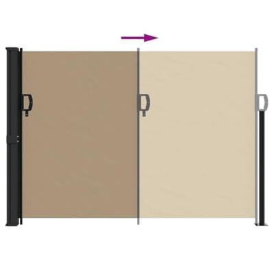 VidaXL Windscherm uittrekbaar 140x500 cm taupe