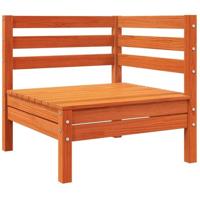 Tuinhoekbank met kussens massief grenenhout wasbruin - thumbnail