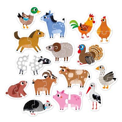 Banana Panda - oplopende puzzels boerderijdieren - 33st.