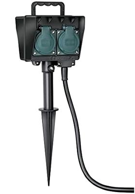 Brennenstuhl Tuincontactdoos met aardspies | IP44 | 4-voudig | 10m H07RN-F 3G1,5 | FR - 1154454 Brennenstuhl Tuincontactdoos met aardspies | IP44 | 4-voudig | 10m H07RN-F 3G1,5 | FR - 1154454