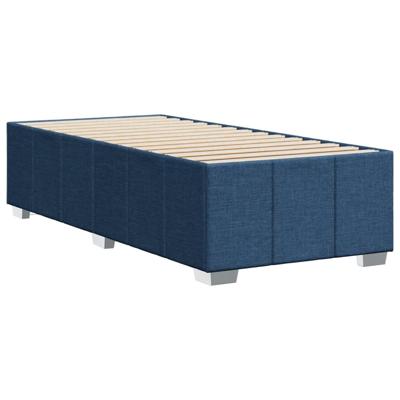 Bedframe zonder matras stof blauw 140x190 cm - thumbnail