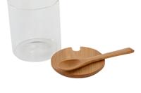 Set van 3 Potjes DKD Home Decor 31 x 11 x 10,5 cm Natuurlijk Bamboe Borosilicaatglas - thumbnail