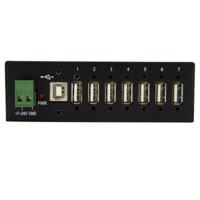 StarTech.com 7-poorts USB 2.0 hub - industriële USB-A hub van metaal met ESD en 350 W overspanningsbeveiliging - montage van DIN-rail/muur/bureau mogelijk - TAA-CONFORM - USB expander hub - thumbnail